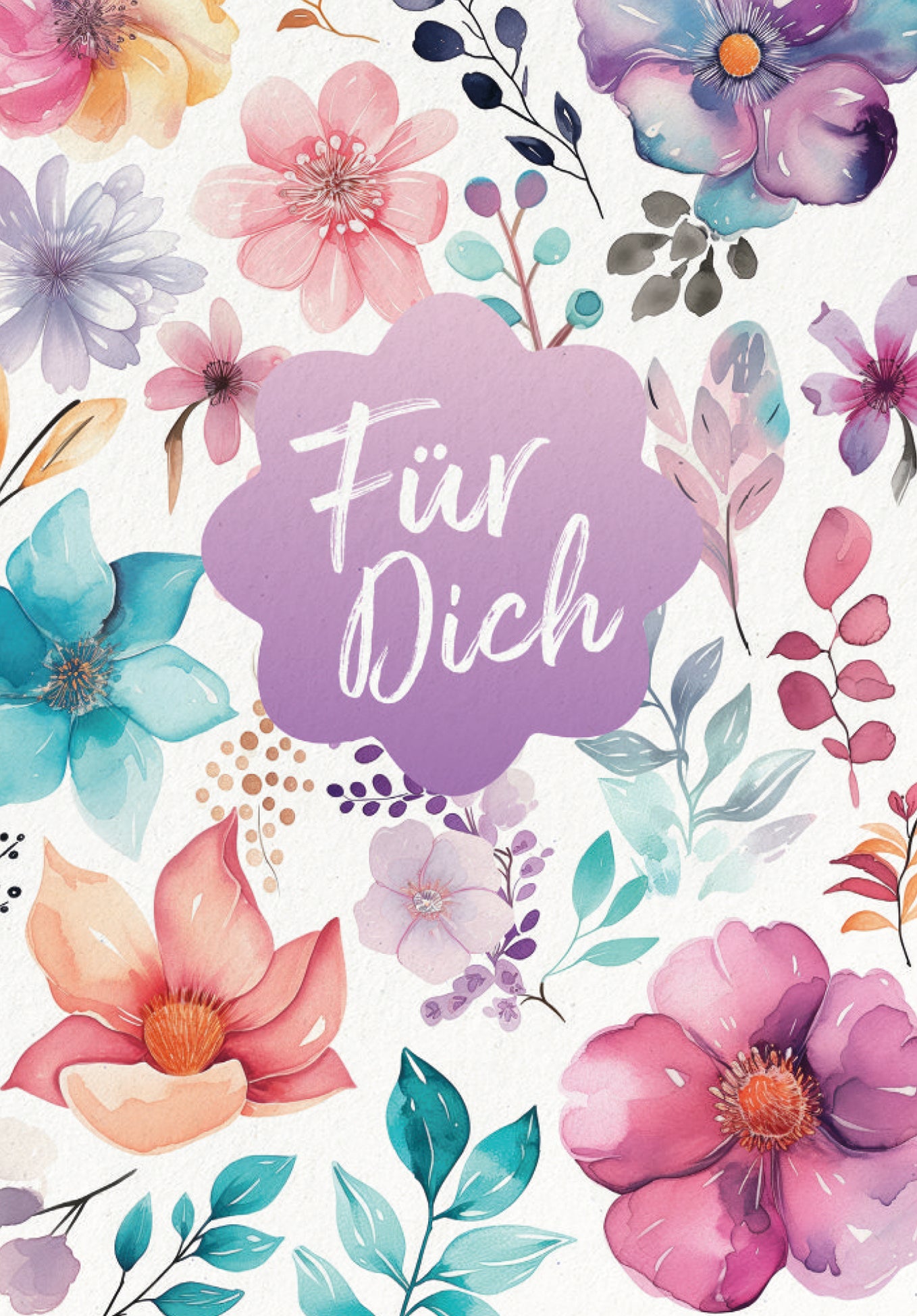 Für Dich - Blumen Aquarell (Gutscheinwert)