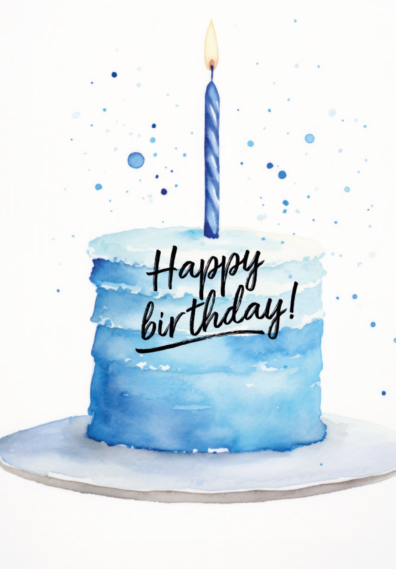 Happy Birthday - Torte Blau (Valeur du bon)