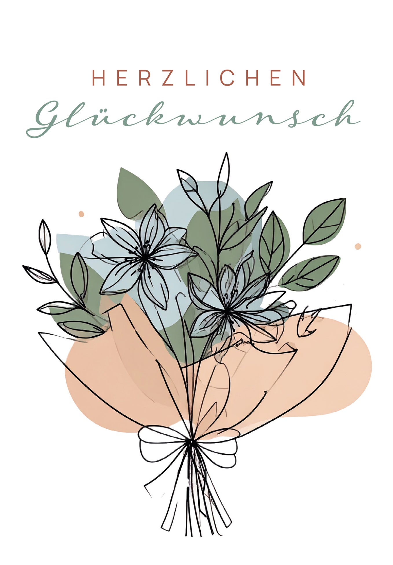 Herzlichen Glückwunsch - Blumenstrauß