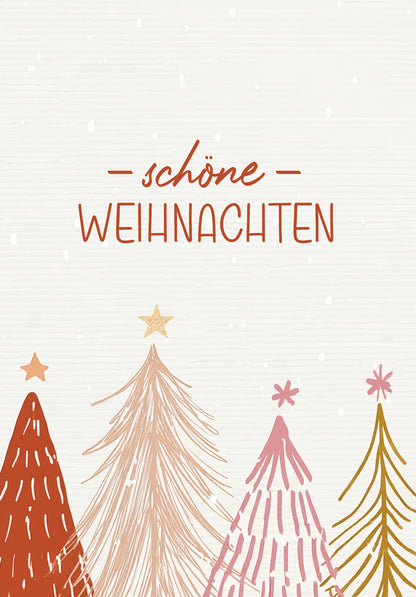 Schöne Weihnachten - Tannenbäume