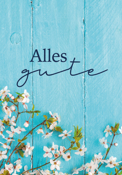 Alles Gute - Holz Blau (Gutscheinwert)