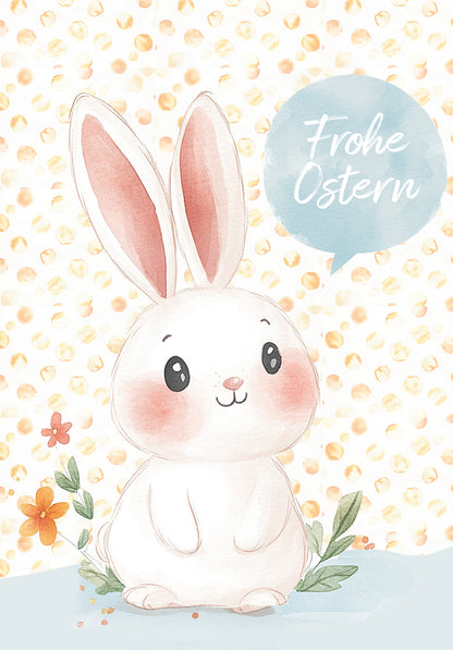 Frohe Ostern - Hase Sprechblase