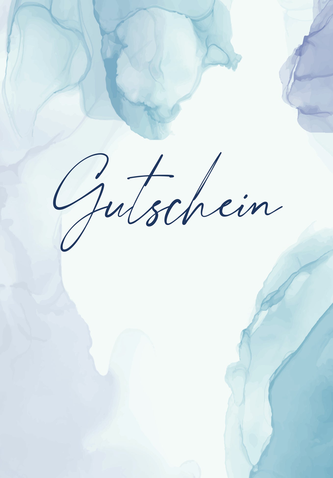 Gutschein - Aquarell blau (Gutscheinwert)