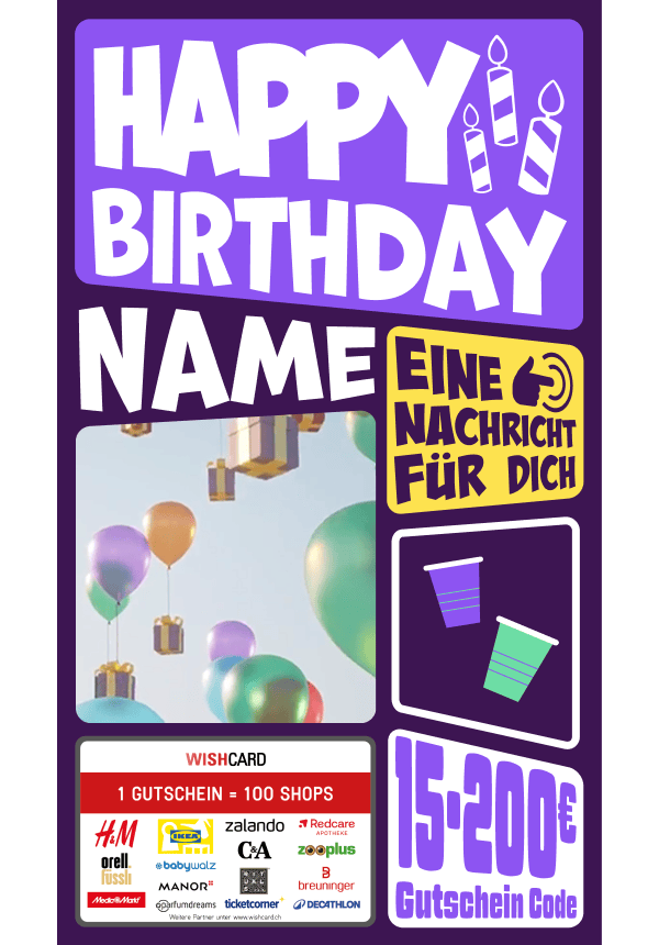 Digital - Happy Birthday - Kerze