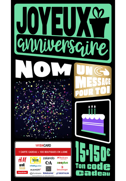 Digital - Joyeux Anniversaire - cadeau