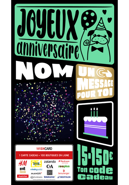Digital - Joyeux Anniversaire - chien