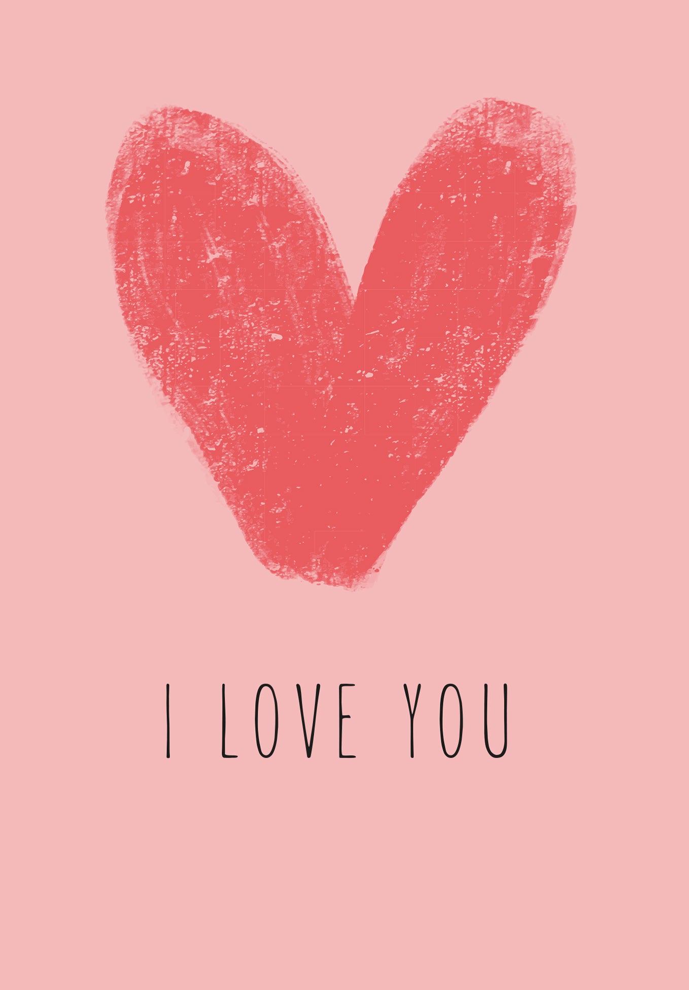 I love you - Heart Pink (Valeur du bon)