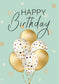 Happy Birthday - Balloons Gold (Grado di valore)