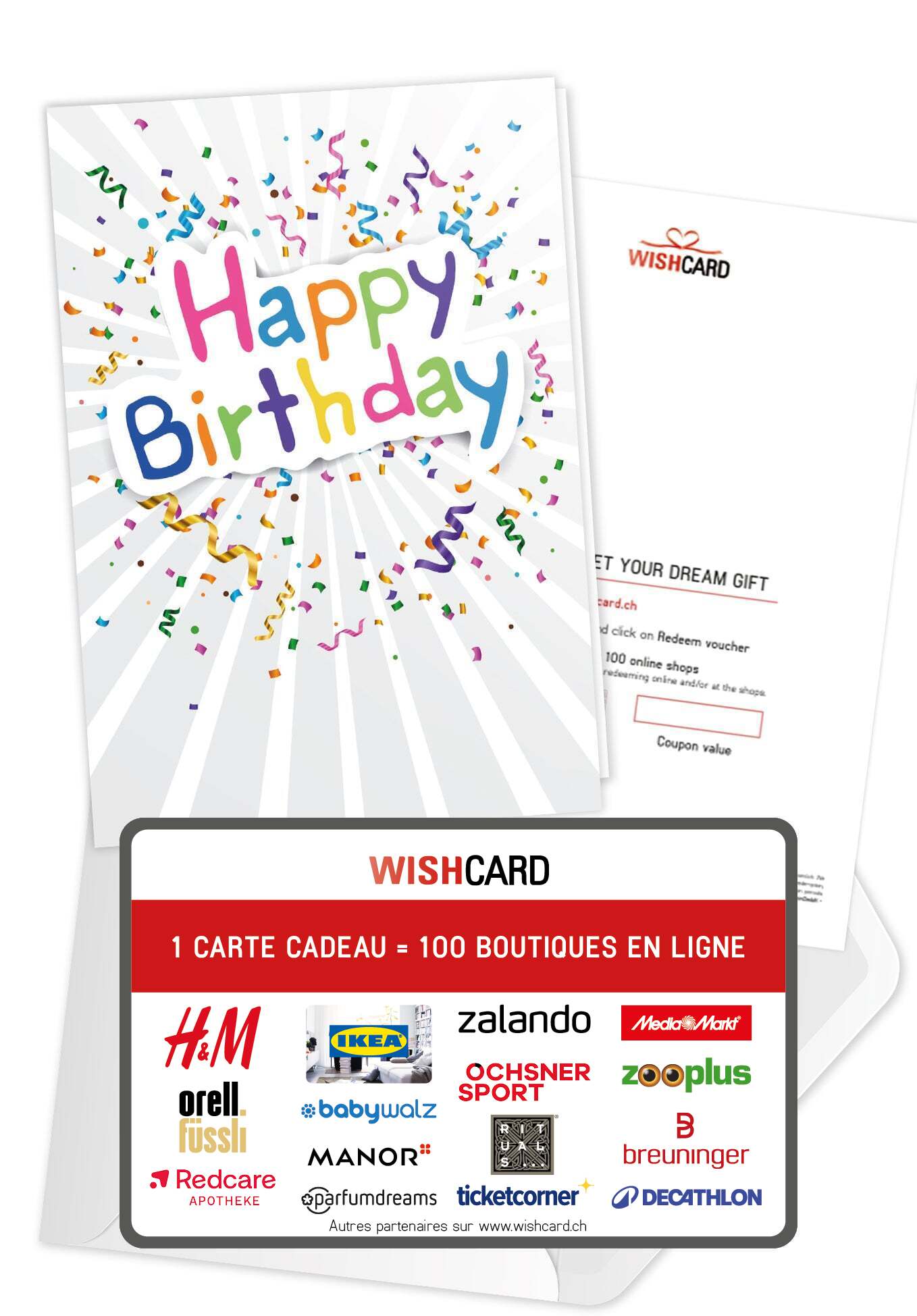 Happy Birthday - Confetti (Opzionale: con logo per un supplemento di 2 €)