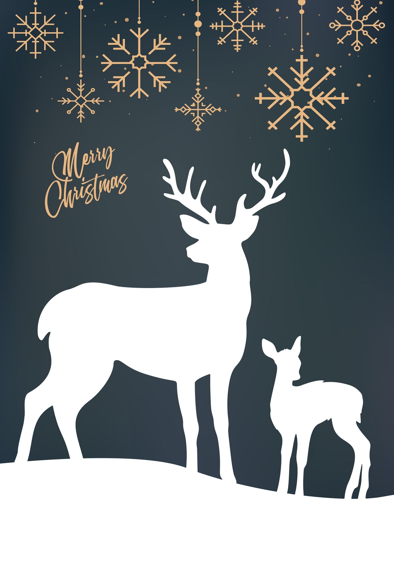 Merry Christmas - Reindeer Green