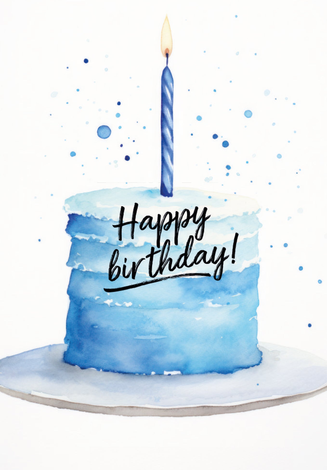 Happy Birthday - Gâteau Bleu (Valeur du bon)