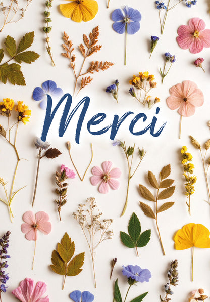 Merci - Fleurs séchées multicolores (Gutscheinwert)