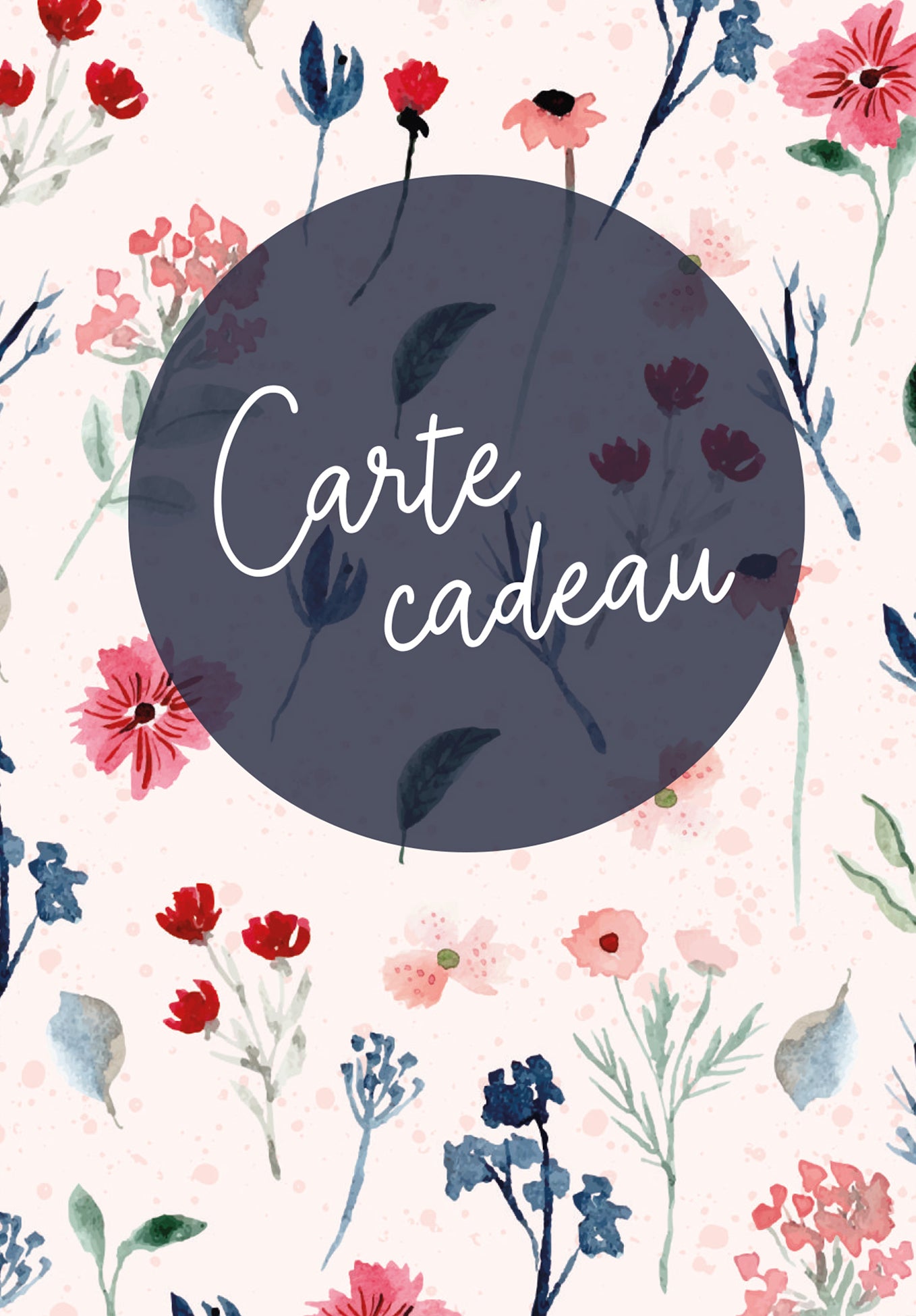 Carte Cadeau - Fleurs Bleu (Value)