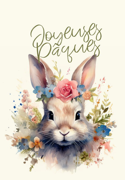 Joyeuses Pâques - Fleurs de lapin