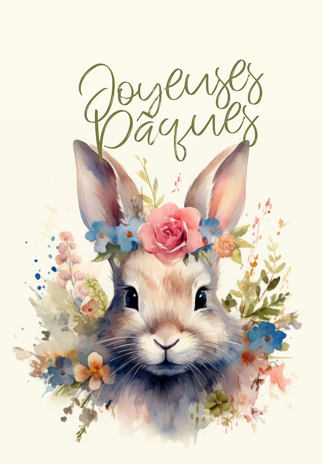 Joyeuses Pâques - Fleurs de lapin
