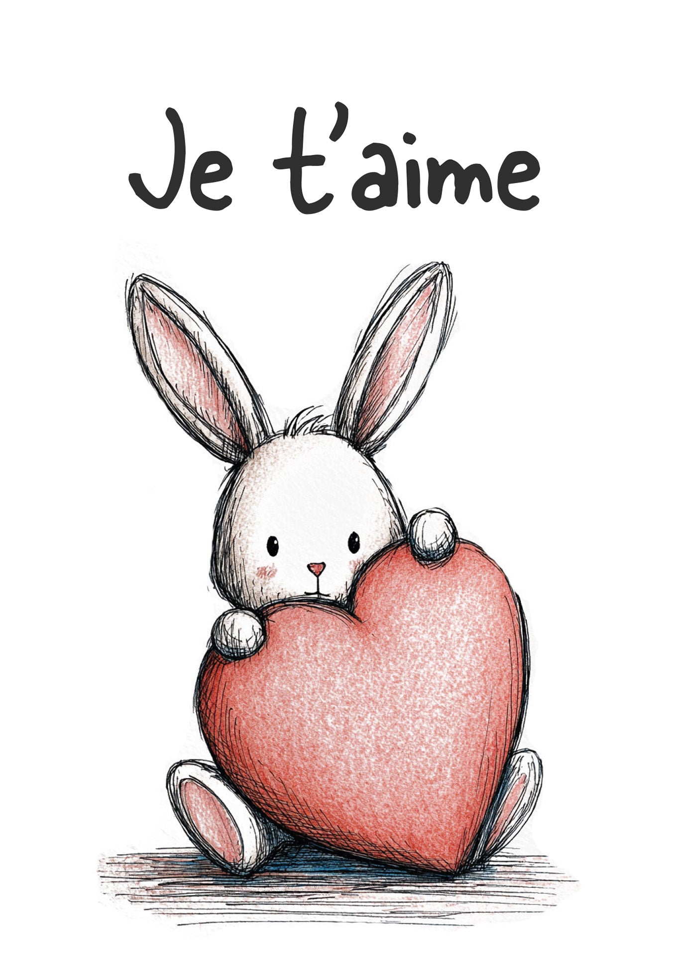 Je t'aime - Cœur de lapin PDF