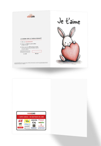 Je t'aime - Cœur de lapin