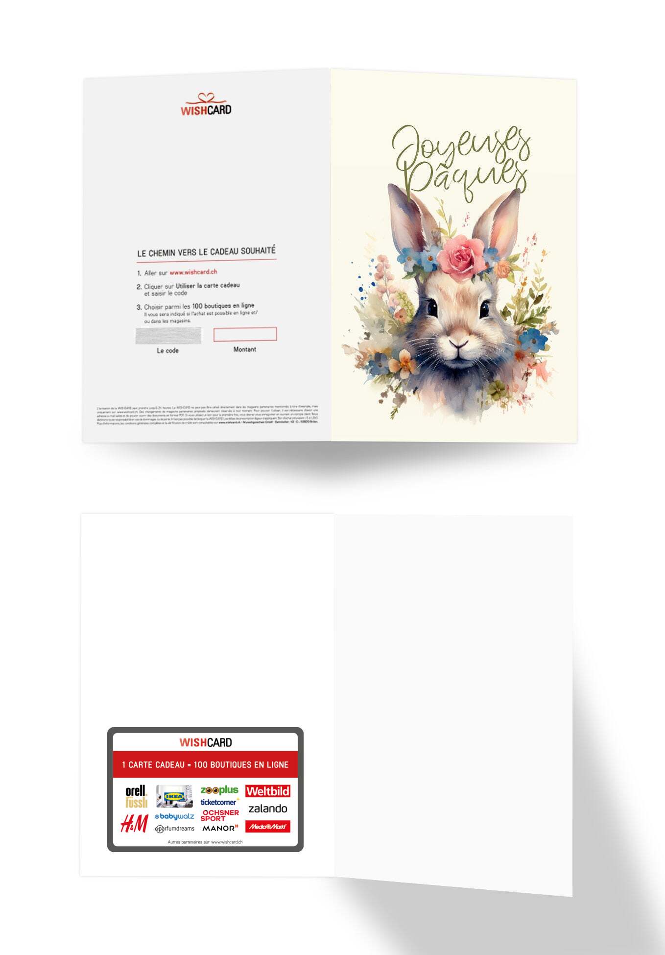 Joyeuses Pâques - Fleurs de lapin (Gutscheinwert)
