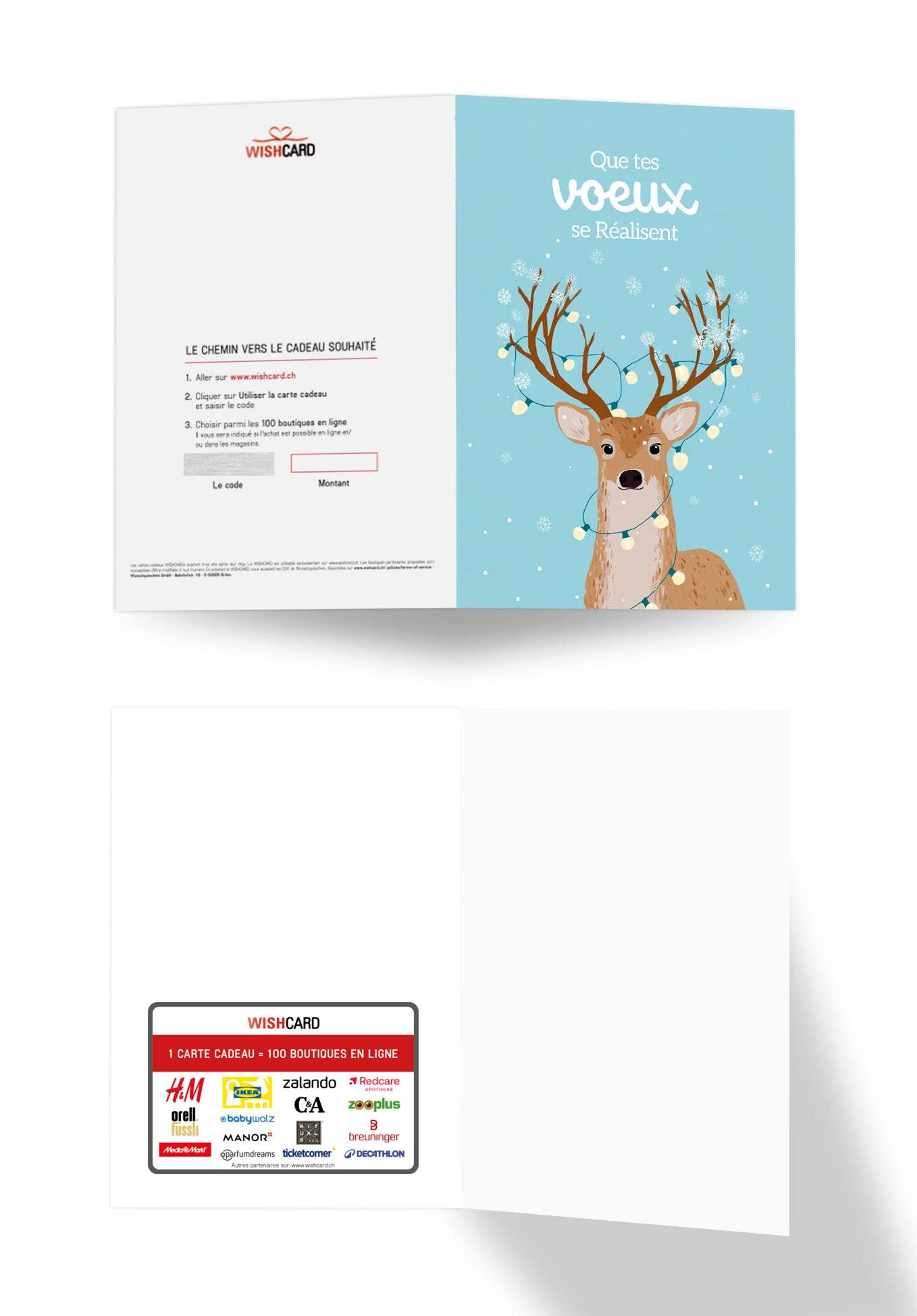 Que tes voeux - Guirlande lumineuse Renne