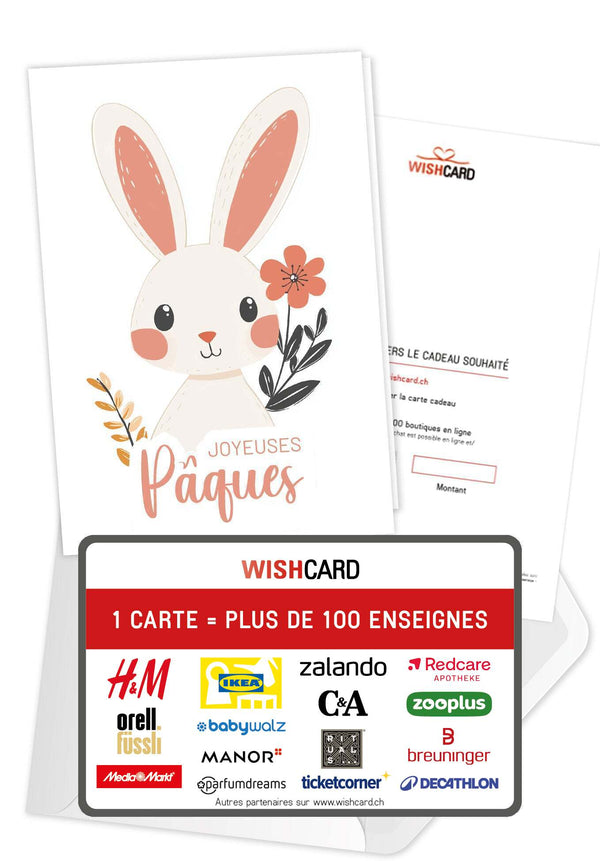 Joyeuses Pâques - Lapin blanc