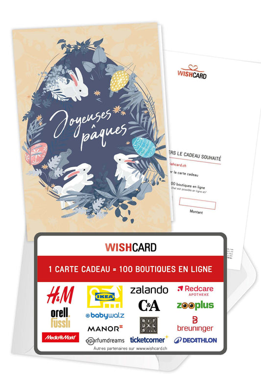 Joyeuses Pâques - Œuf sur jaune