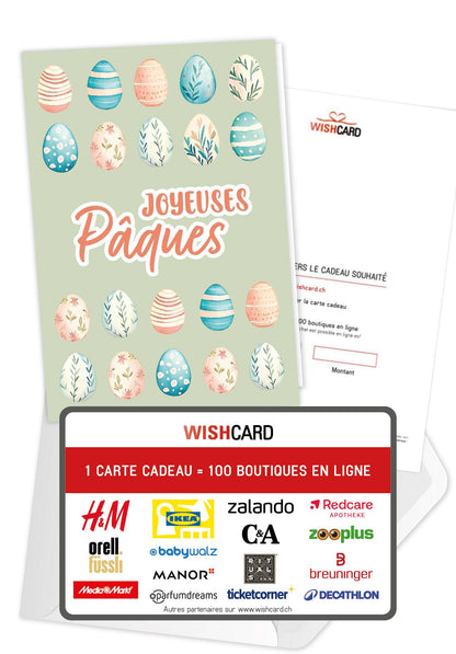 Joyeuses Pâques - Motif oeufs Vert
