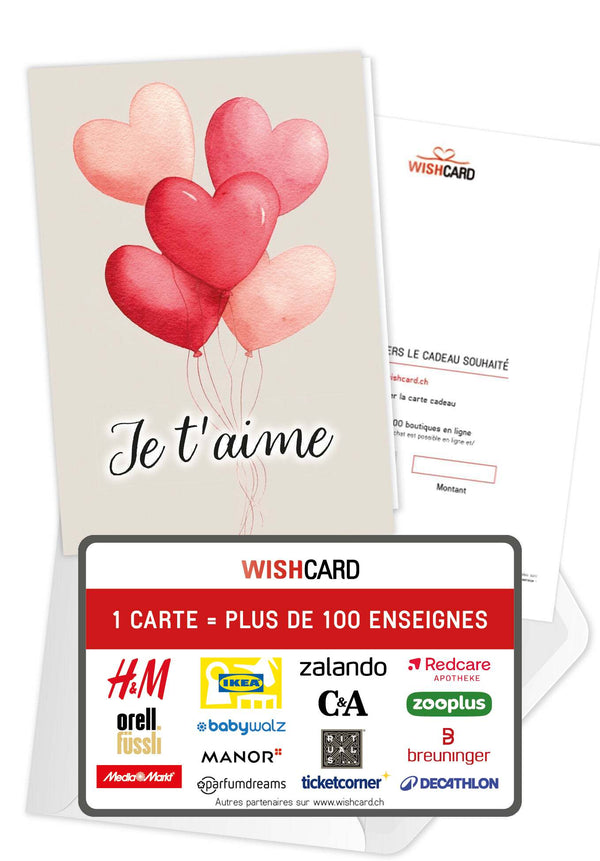 Je t'aime - Ballons coeurs