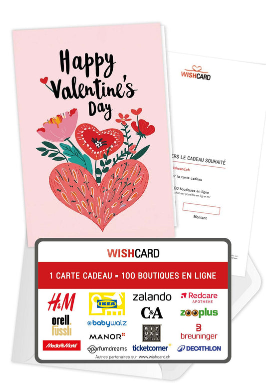 Happy Valentine's Day - Cœur et fleurs