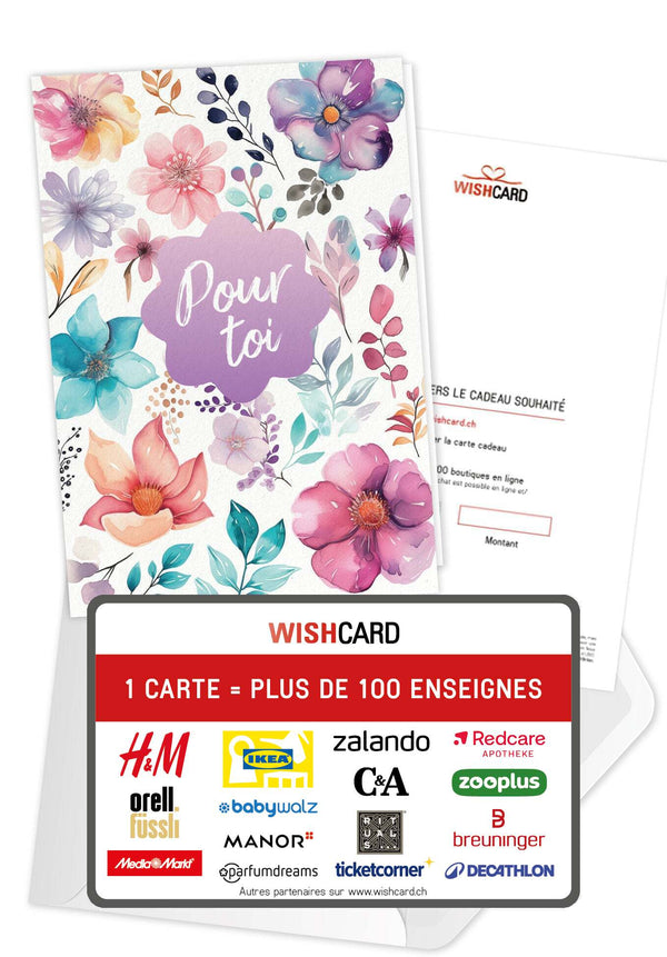 Pour toi - Fleurs Aquarelle