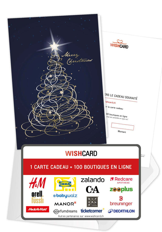 Merry Christmas - Arbre de Noël Bleu 
