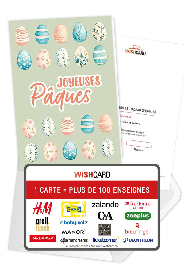 Joyeuses Pâques - Motif oeufs Vert