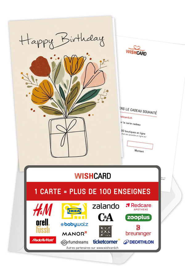 Happy Birthday - Fleurs cadeaux