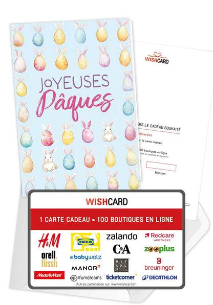Joyeuses Pâques - Motif oeufs de lapin