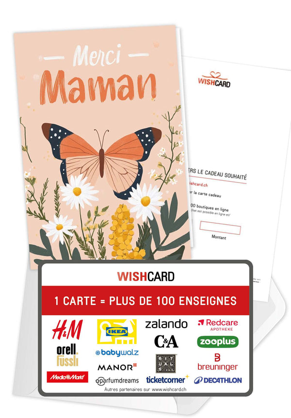 Merci Maman - Papillon orange