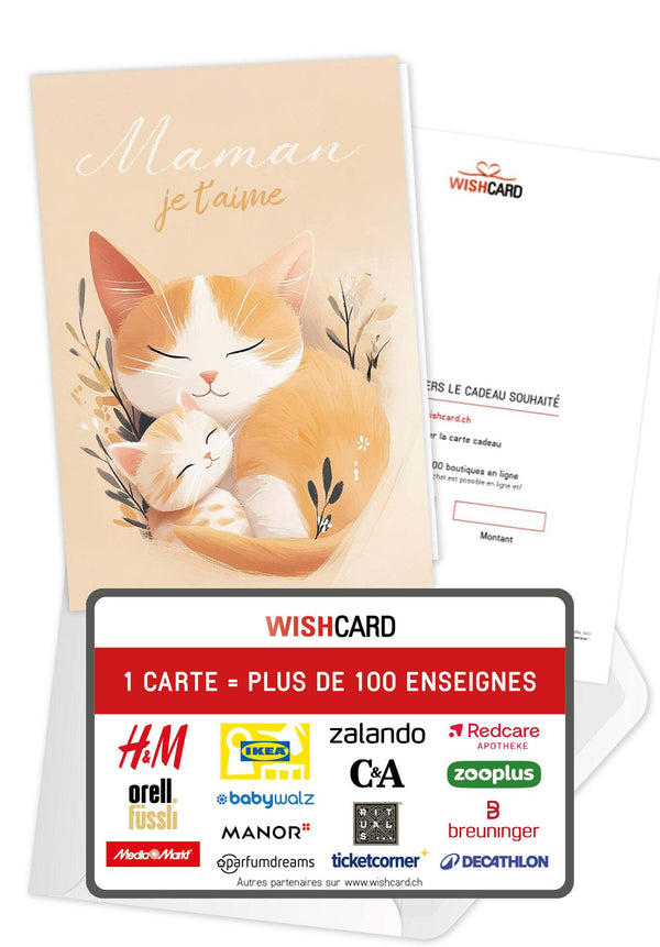 Maman je t'aime - Chat orange