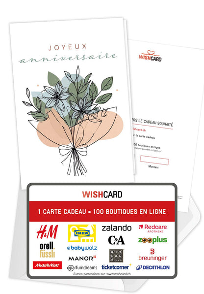 Joyeux anniversaire - Bouquet de fleurs