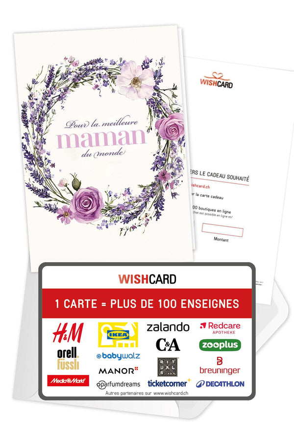Pour la meilleure Maman - Couronne de fleurs lilas