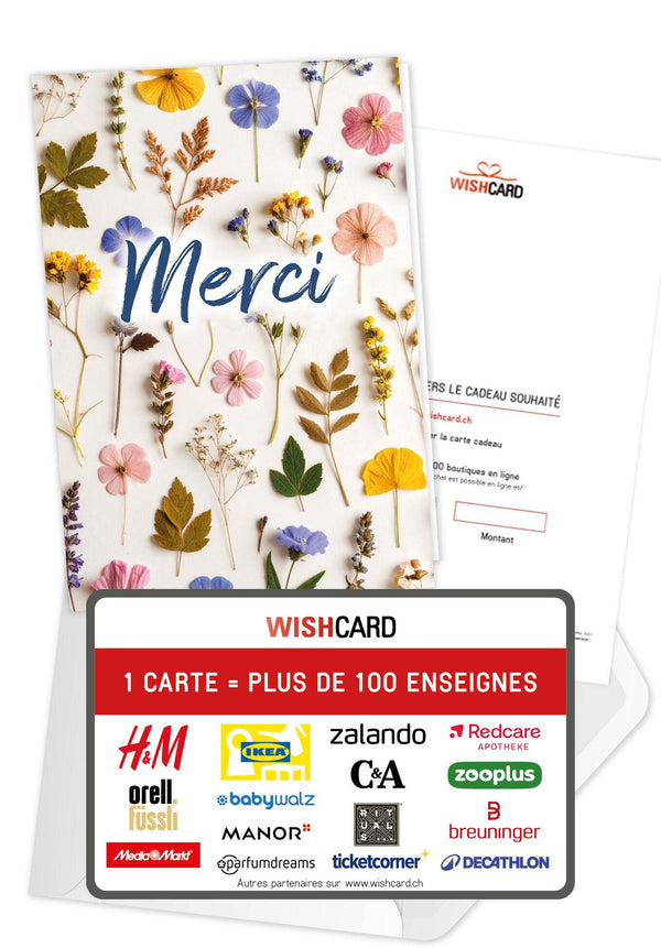 Merci - Fleurs séchées multicolores 