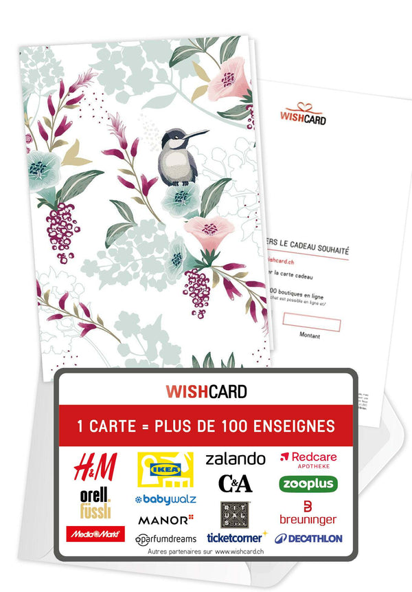 Oiseau sur fleur