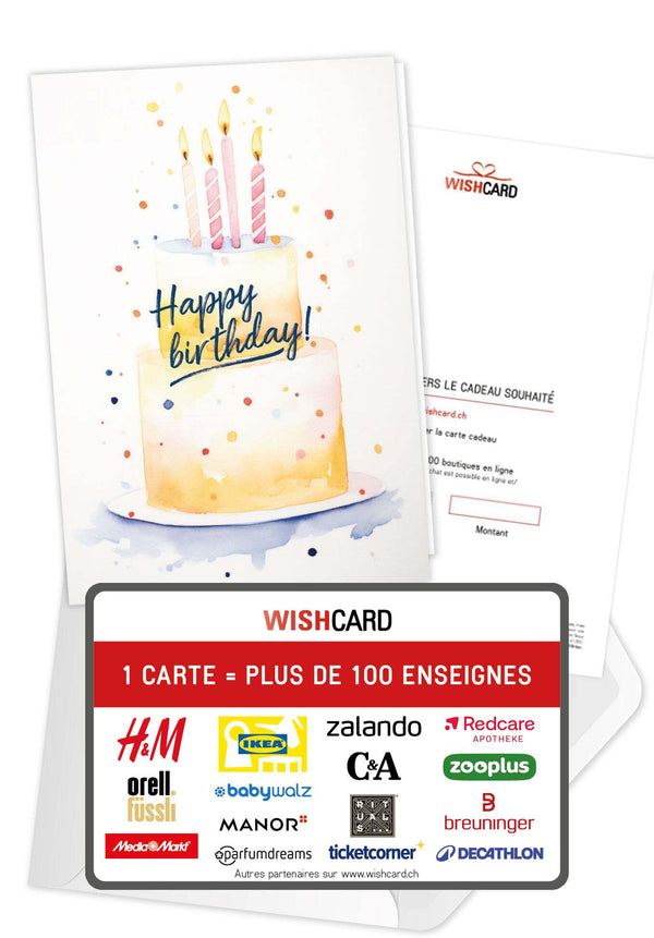 Happy Birthday - Gâteau Jaune