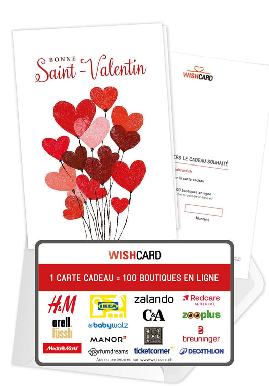 Bonne Saint-Valentin - Ballons coeurs