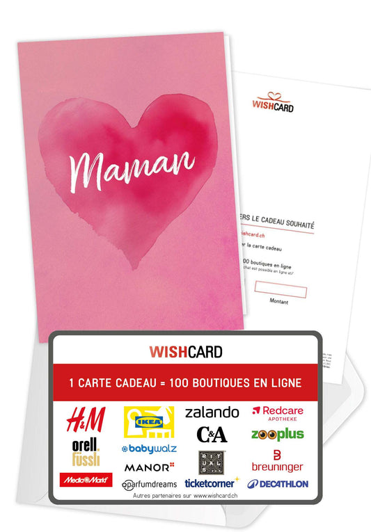 Maman - Cœur rose