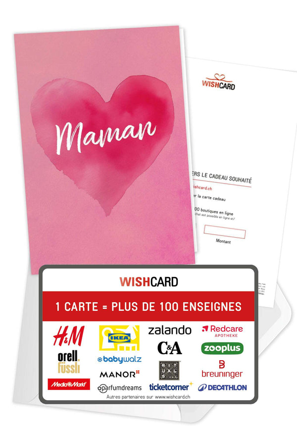 Maman - Cœur rose