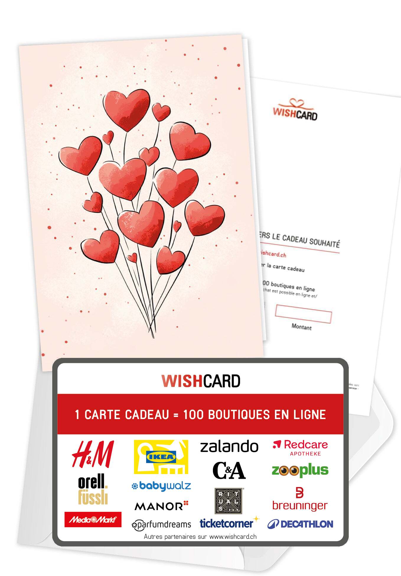 Ballons Cœur Aquarelle 