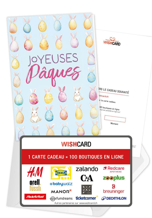 Joyeuses Pâques - Motif oeufs de lapin