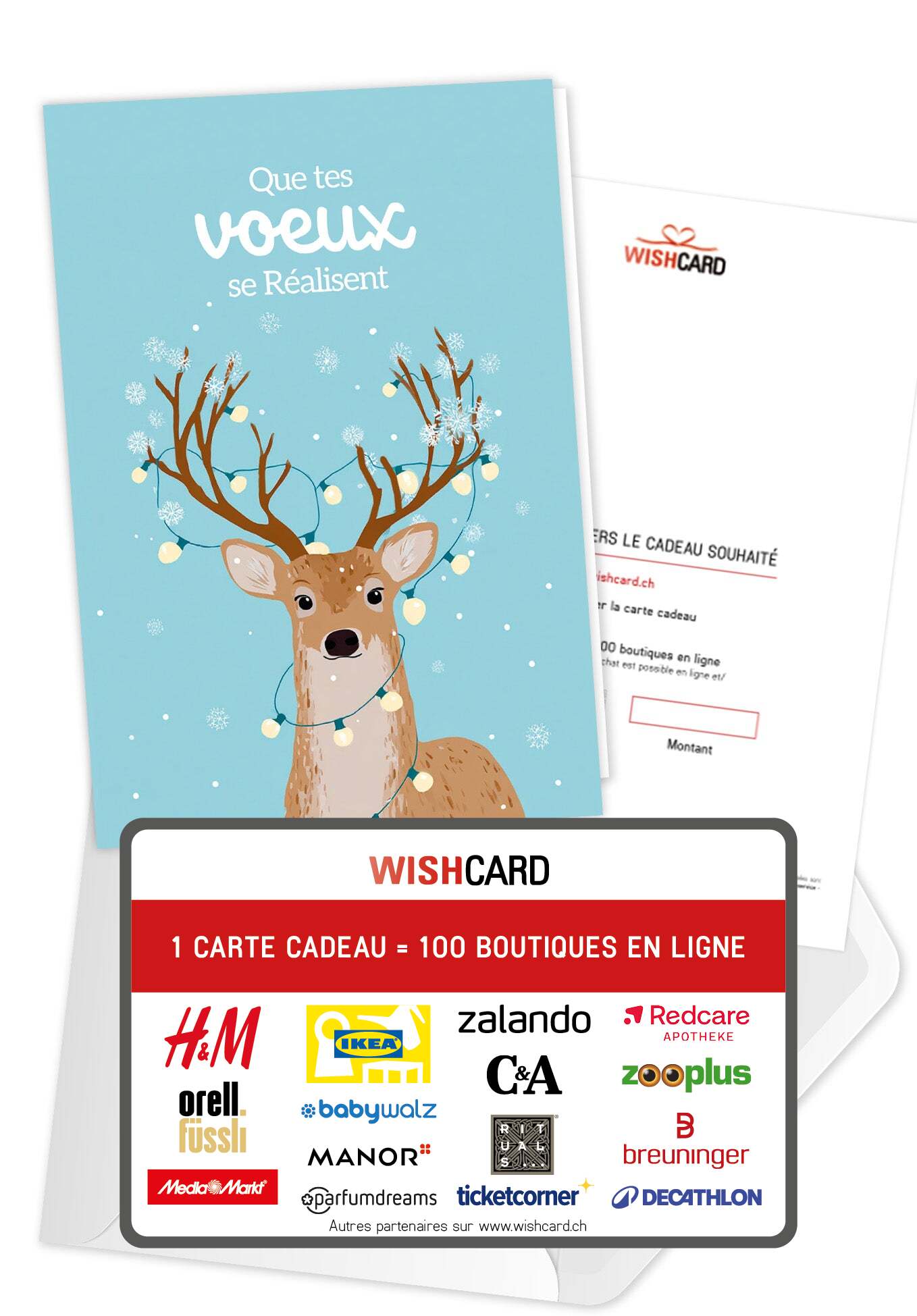 Que tes voeux - Guirlande lumineuse Renne