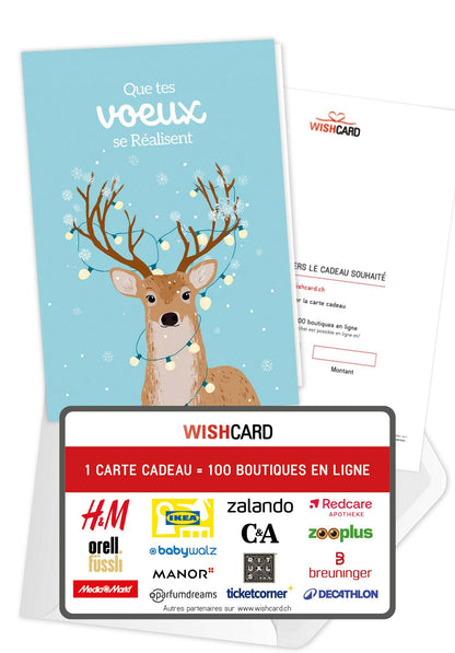 Que tes voeux - Guirlande lumineuse Renne