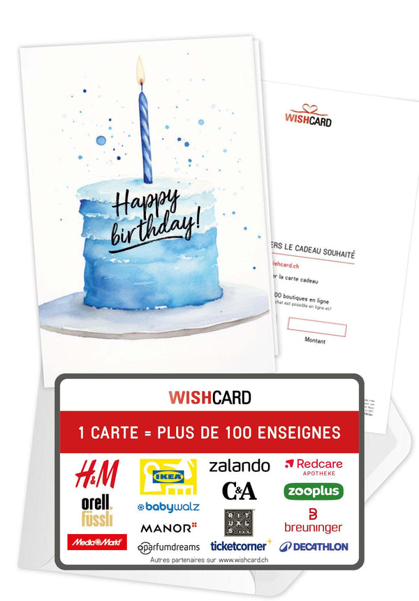 Happy Birthday - Gâteau Bleu