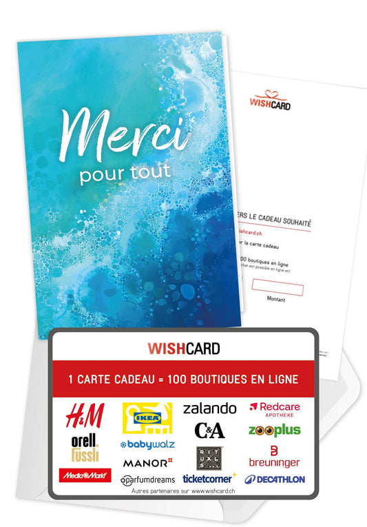 Merci pour tout - Vagues bleues