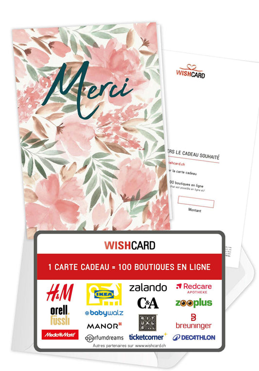 Merci - Fleurs Aquarelle 